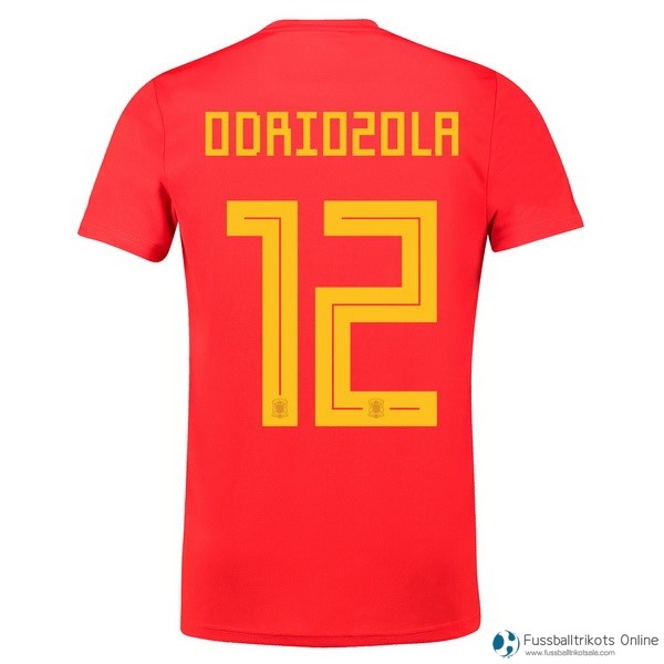 Spanien Trikot Heim Odriozola 2018 Rote Fussballtrikots Günstig